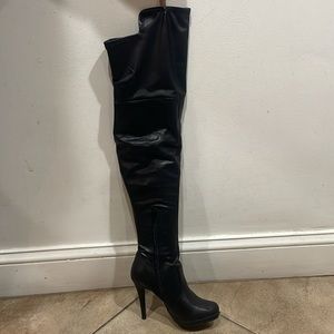 Thalia Sodi Black Over The Knee Boots
